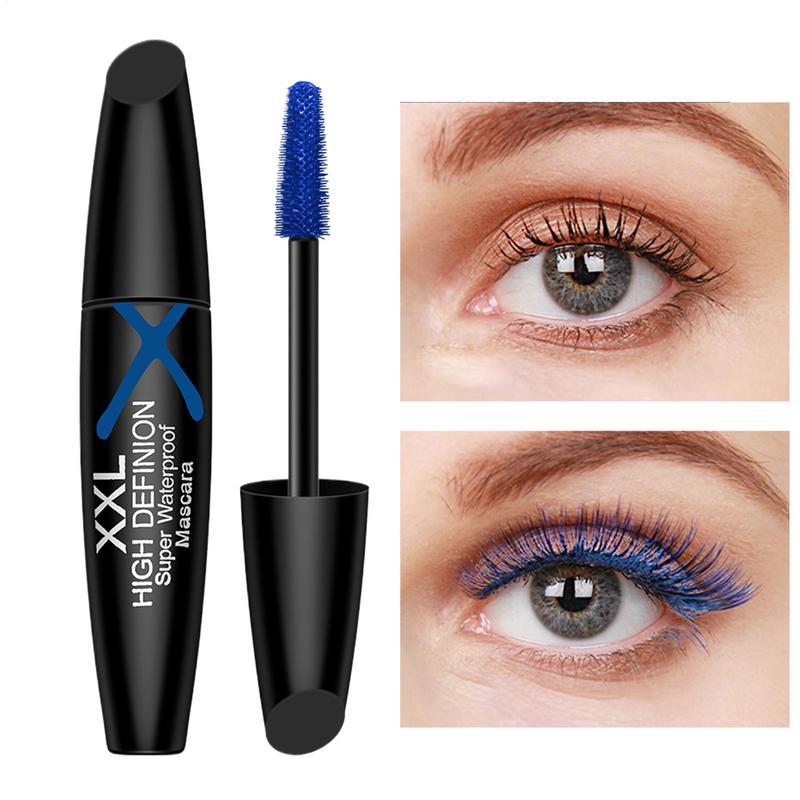 Waterproof Mascara Wand - Mascara bleu pour cils, baguette volumisante,