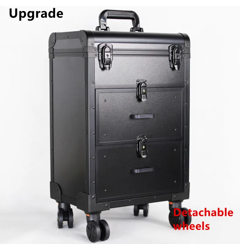 Beauty Makeup Trolley - Valise de chariot de voyage, tiroir
