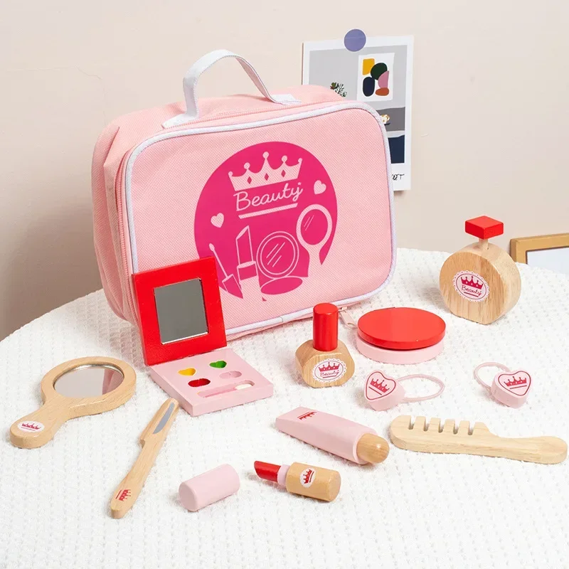 Beauty Makeup Girl - Ensemble de maquillage en bois pour