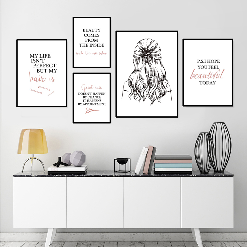 Makeup Is Beauty Quotes - Affiches d'art de citation de salon