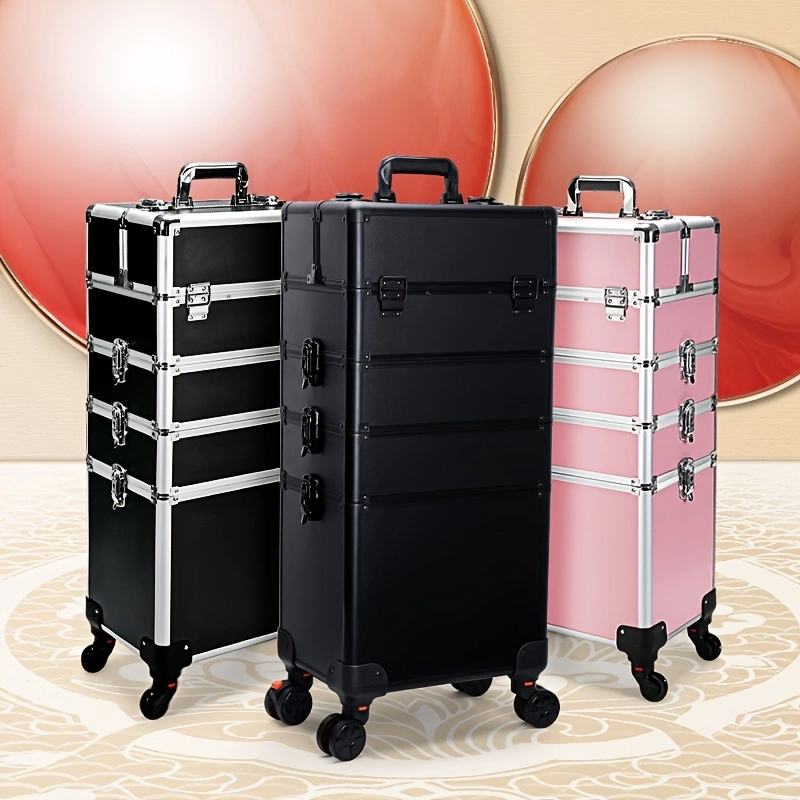 Beauty Makeup Trolley - Trousse de maquillage à roulettes détachable,