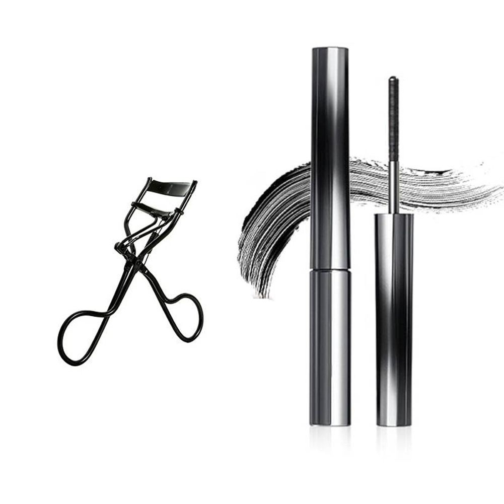 Waterproof Mascara Wand - Mascara en métal lavable avec recourbe-cils,