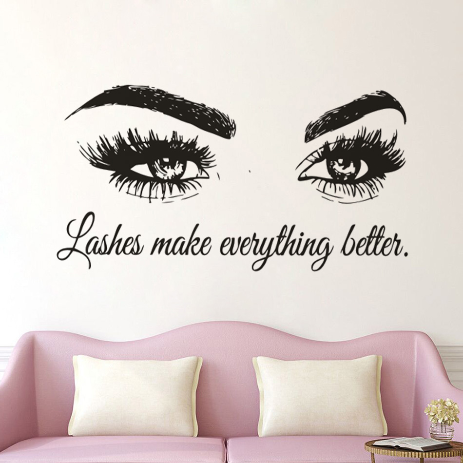Autocollant Mural en Vinyle av - Makeup Is Beauty Quotes avis et prix