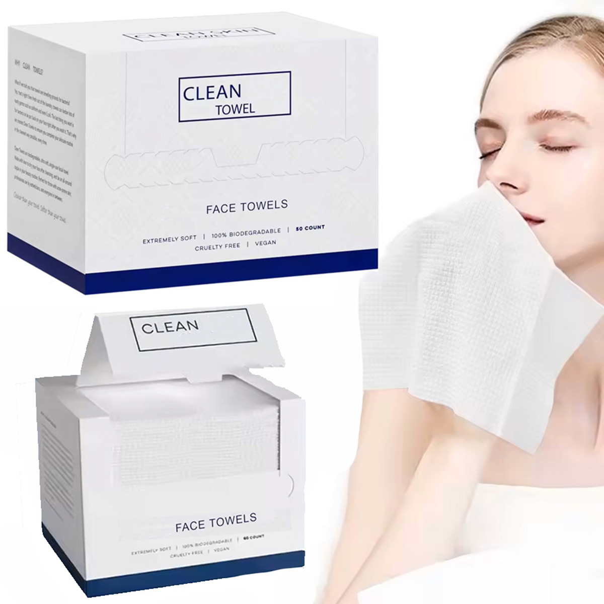 50 pièces/boîte, serviettes je - Beauty Makeup Kit avis et prix