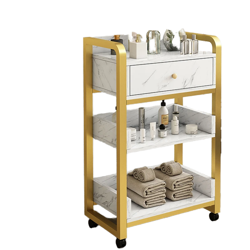 Chariot de Salon Moderne Or et - Beauty Makeup Trolley avis et prix